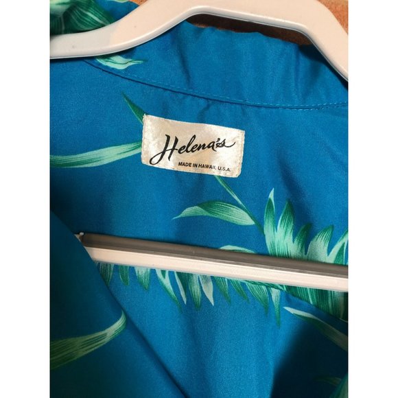 Vtg Men's Helena's Made in USA Hawaiian SS Shirt Sz LG Button Up - Picture 2 of 6